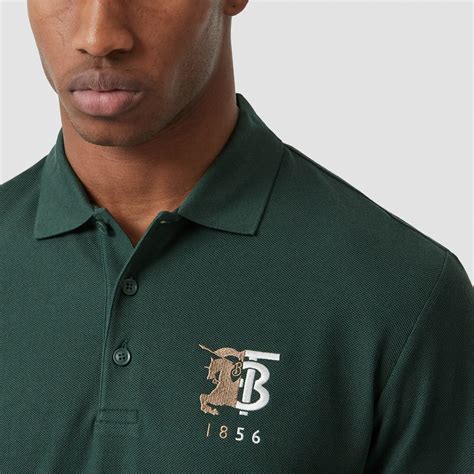 burberry dark pine green polo|burberry black long sleeve shirt.